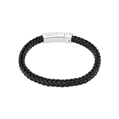 Bracelet Lotus Style Men In Black en acier