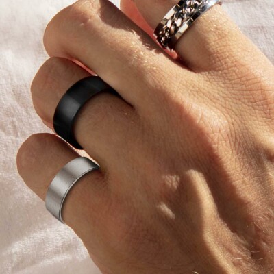 Bague Lotus Style Rings en acier, taille 66
