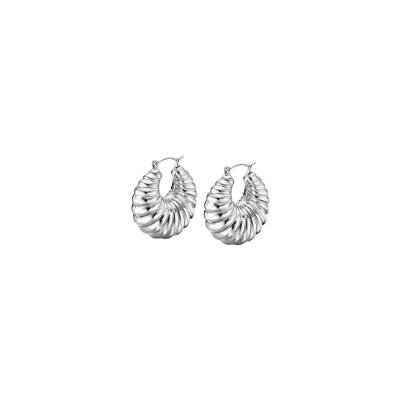 Boucles d'oreilles Lotus Style Urban Woman en acier