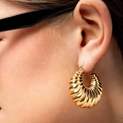 Boucles d'oreilles Lotus Style Urban Woman en acier