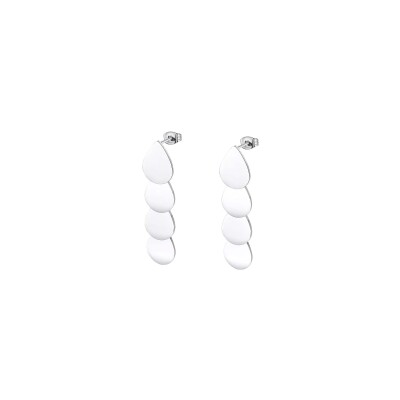 Boucles d'oreilles Lotus Style Urban Woman en acier