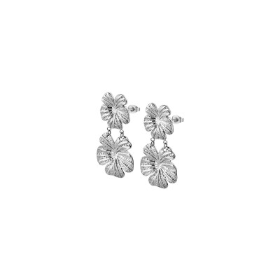 Boucles d'oreilles Lotus Style Urban Woman en acier