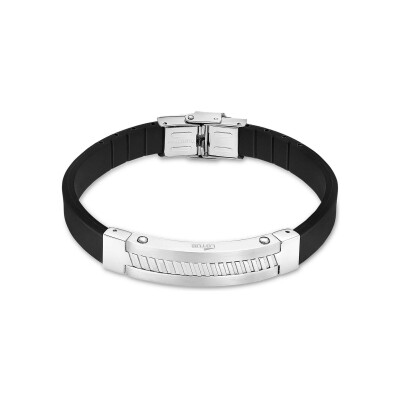 Bracelet Lotus Style Men In Black en acier
