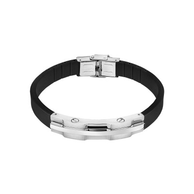 Bracelet Lotus Style Men In Black en acier
