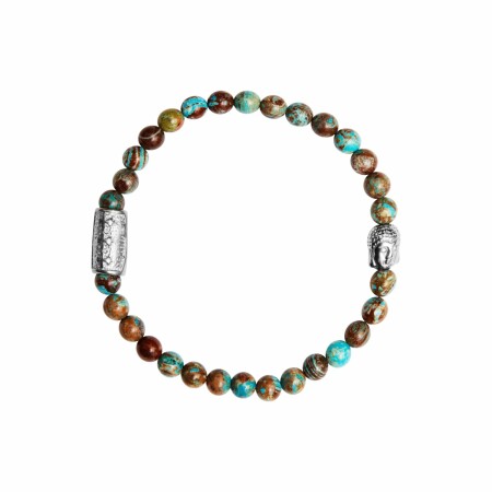 Bracelet Lauren Steven Design Buddha en pierre de phoenix, taille M