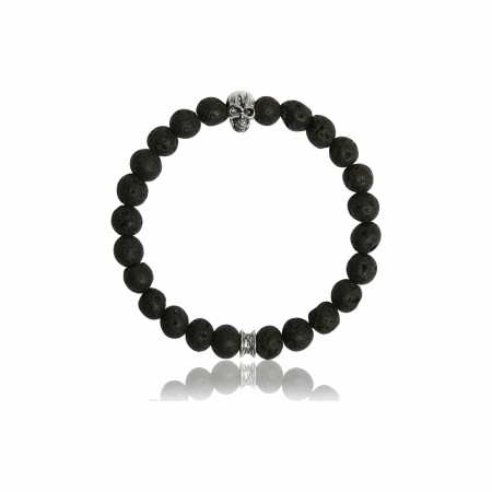 Bracelet Lauren Steven Design en pierre de lave, taille L