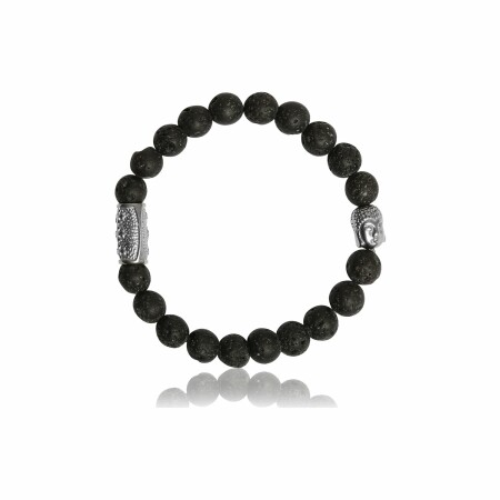 Bracelet Lauren Steven Design en pierre de lave, taille M