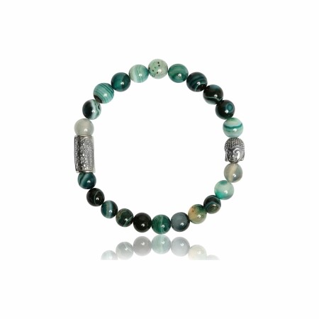 Bracelet Lauren Steven Design en agate bleu clair, taille M