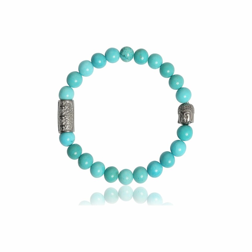 Bracelet Lauren Steven Design en turquoise bleue, taille L