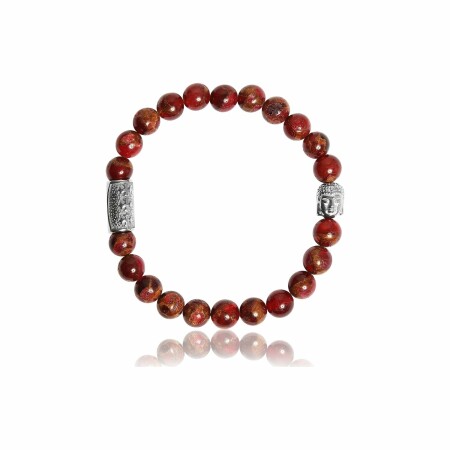 Bracelet Lauren Steven Design en jaspe rouge, taille L