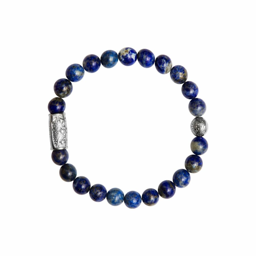 Bracelet Lauren Steven Design Prosperité en lapis lazuli, taille L