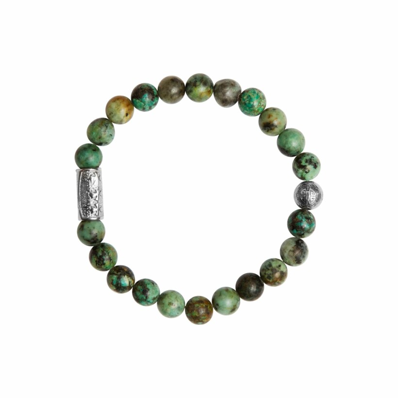 Bracelet Lauren Steven Design Prosperité en turquoise africaine, taille L