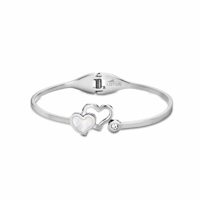 Bracelet Lotus coeurs en acier