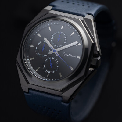 Montre Gemini Classics Lux Leather Dark Blue