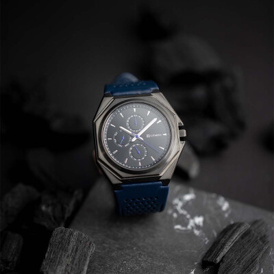 Montre Gemini Classics Lux Leather Dark Blue