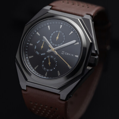 Montre Gemini Classics Lux Leather Dark Brown