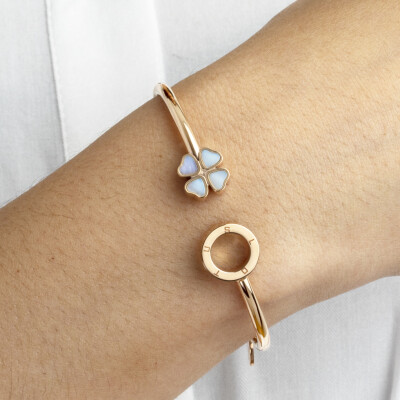 Bracelet Lotus Bliss en métal doré rose