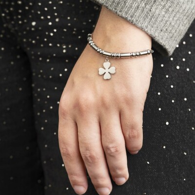Bracelet Lotus Style Iconic trèfle en acier