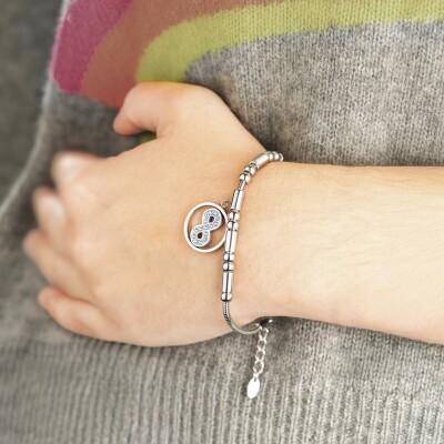 Bracelet Lotus Style Iconic infini en acier