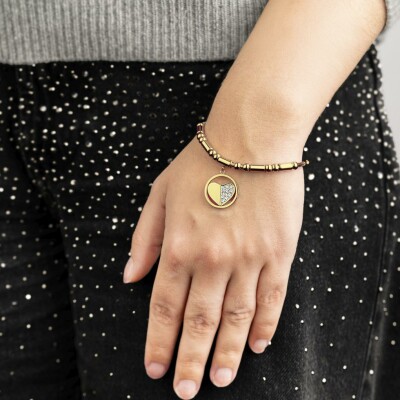 Bracelet Lotus Style Iconic coeur en acier