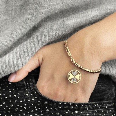 Bracelet Lotus Style Iconic trèfle en acier