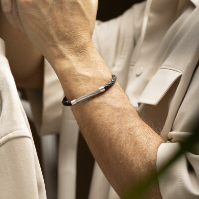 Bracelet Lotus Style Urban Man en acier