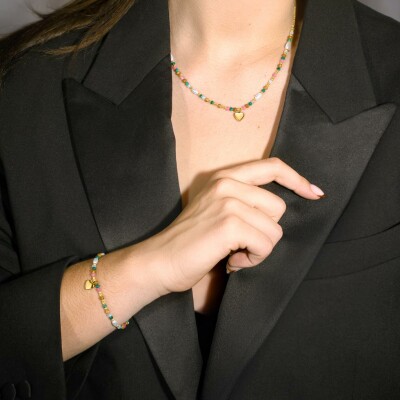 Collier Lotus Style Essentials en acier