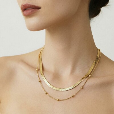 Collier Lotus Style Urban Woman en acier