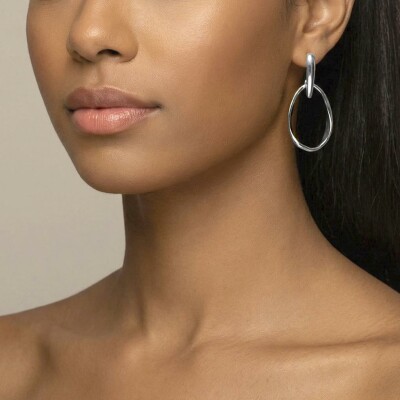 Boucles d'oreilles Lotus Style Urban Woman en acier