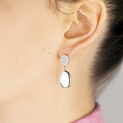 Boucles d'oreilles Lotus Style Urban Woman old money en acier