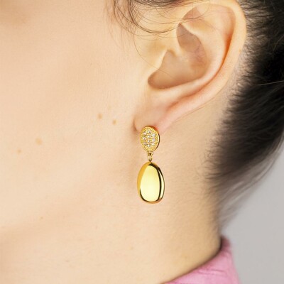 Boucles d'oreilles Lotus Style Urban Woman old money en acier