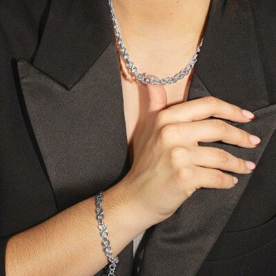 Collier Lotus Style Urban Woman en acier