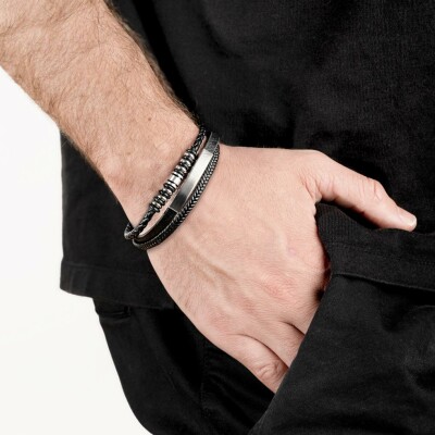 Bracelet Lotus Style Iron Road en acier