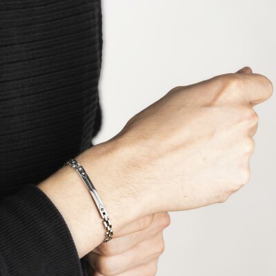 Bracelet Lotus Style Urban Man en acier