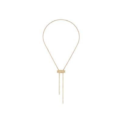 Collier Nouvel Héritage Latch Full Paved en or rose et diamants