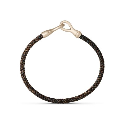 Bracelet Ole Lynggaard Life en or blanc et textile
