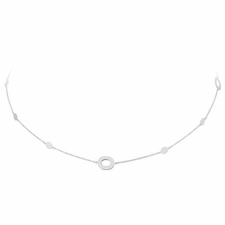 Collier BG Bruno Liverpool Street en or blanc