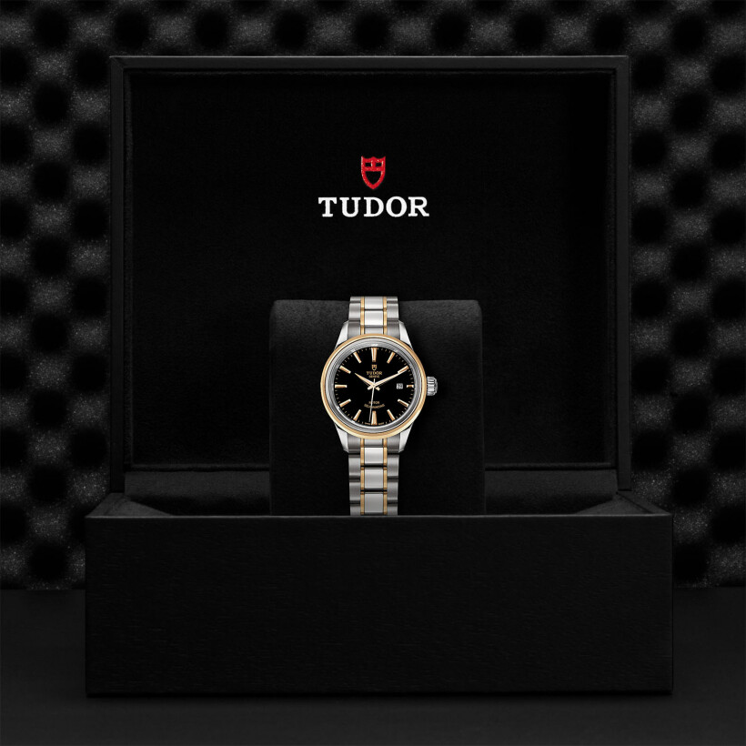 TUDOR Style watch, 28 mm steel case, steel and gold bezel