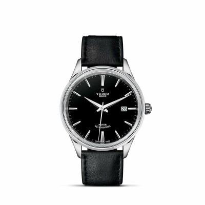 Tudor Style steel case, 41mm, dark dial watch