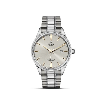 Montre TUDOR Style boîtier en acier 41 mm, cadran argenté