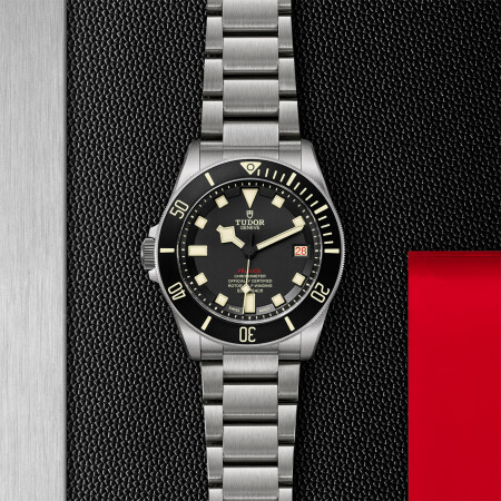 TUDOR Pelagos LHD watch, Ceramic matt black disc, titanium bracelet