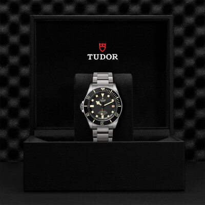 TUDOR Pelagos LHD watch, Ceramic matt black disc, titanium bracelet