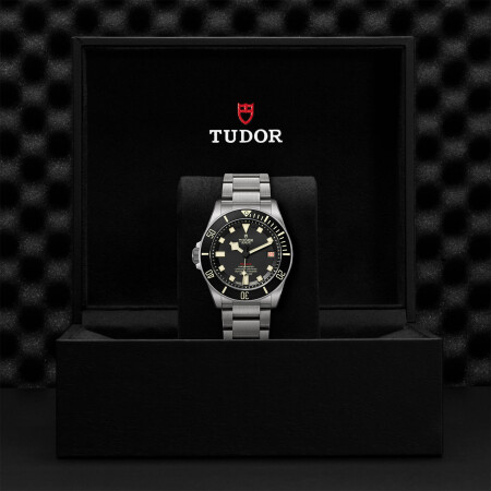 TUDOR Pelagos LHD watch, Ceramic matt black disc, titanium bracelet