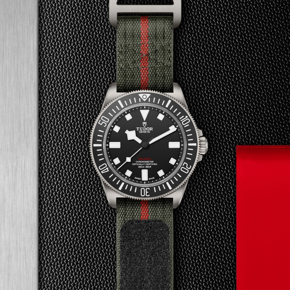 TUDOR Pelagos FXD watch, unidirectional rotating bezel, black, matte dial