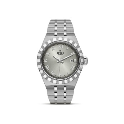 TUDOR Royal steel case 28 mm watch, silver dial