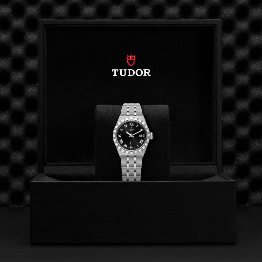 Montre TUDOR Royal boîtier en acier 28 mm, cadran noir