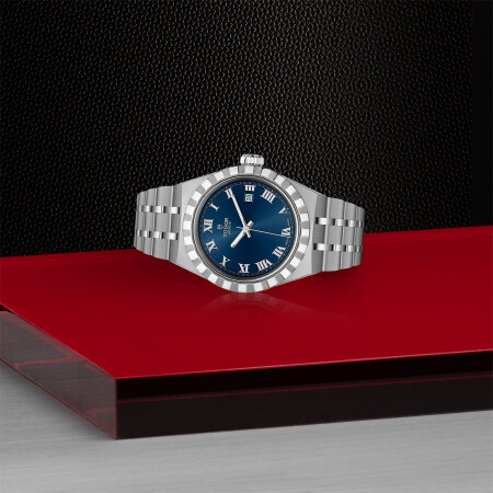 TUDOR Royal 28 mm steel case, blue dial watch