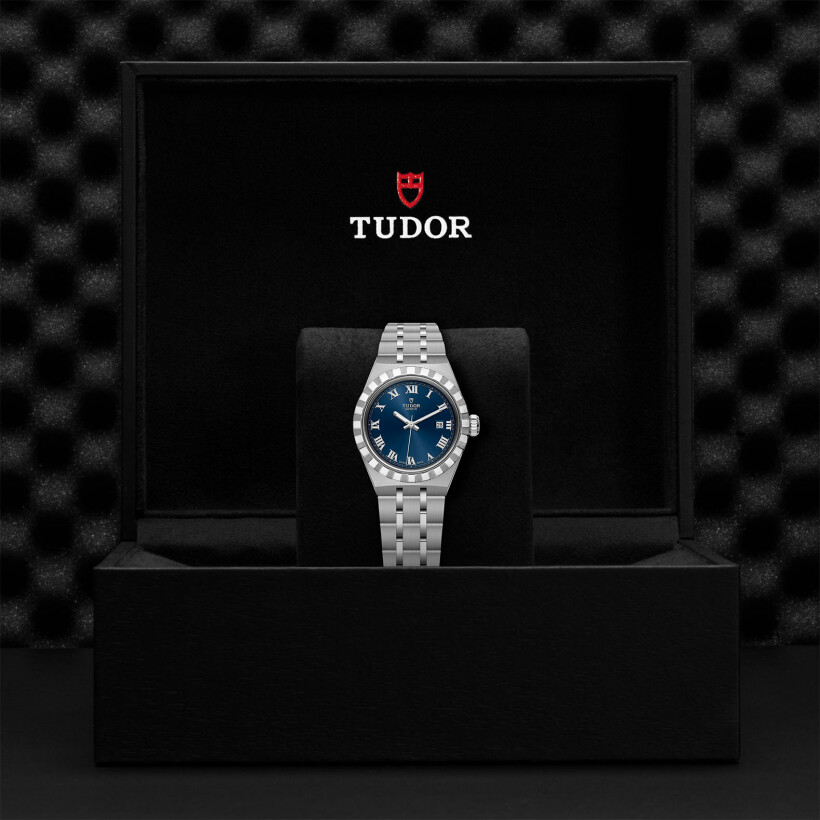 TUDOR Royal 28 mm steel case, blue dial watch