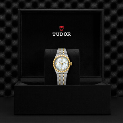 Montre TUDOR Royal boîtier en acier 28 mm, cadran serti de diamants