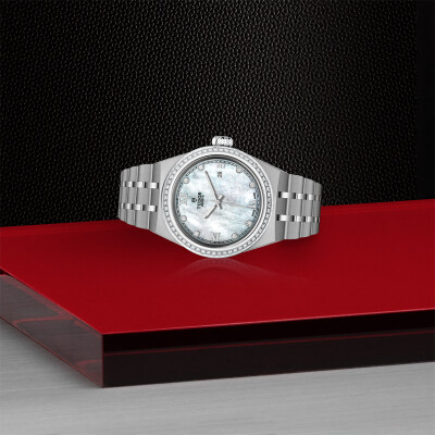 TUDOR Royal watch,28 mm steel case, diamond-set dial